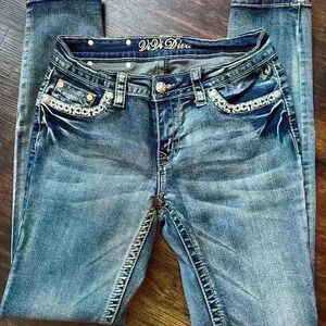 Vivi Diva Jeans Womens 8/29 Blue Denim Distressed Wash Vintage